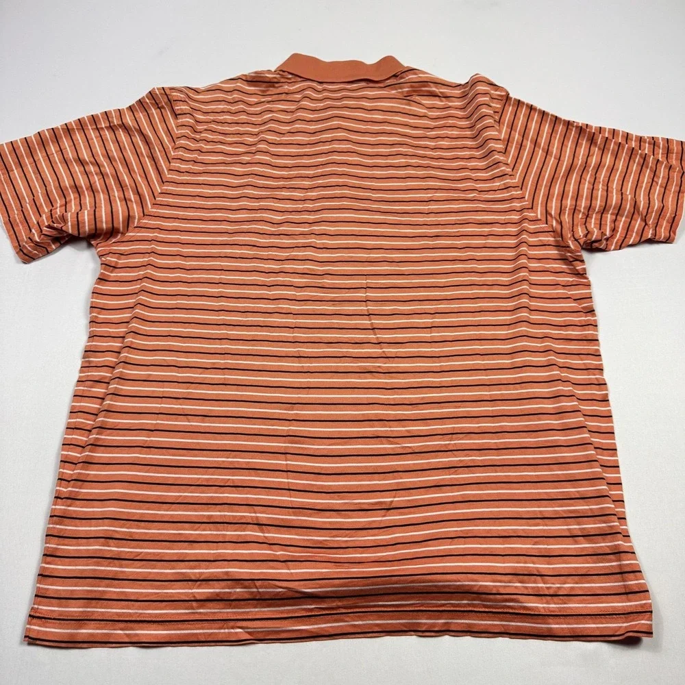 Masters Augusta National Golf Shop Polo Shirt Mens Large Orange Striped - Picture 10 of 11
